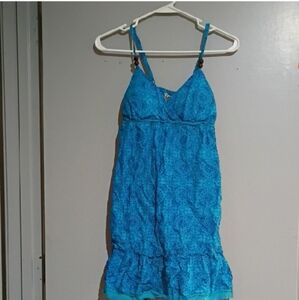 LEI Vibrant Blue Patterned Dress
